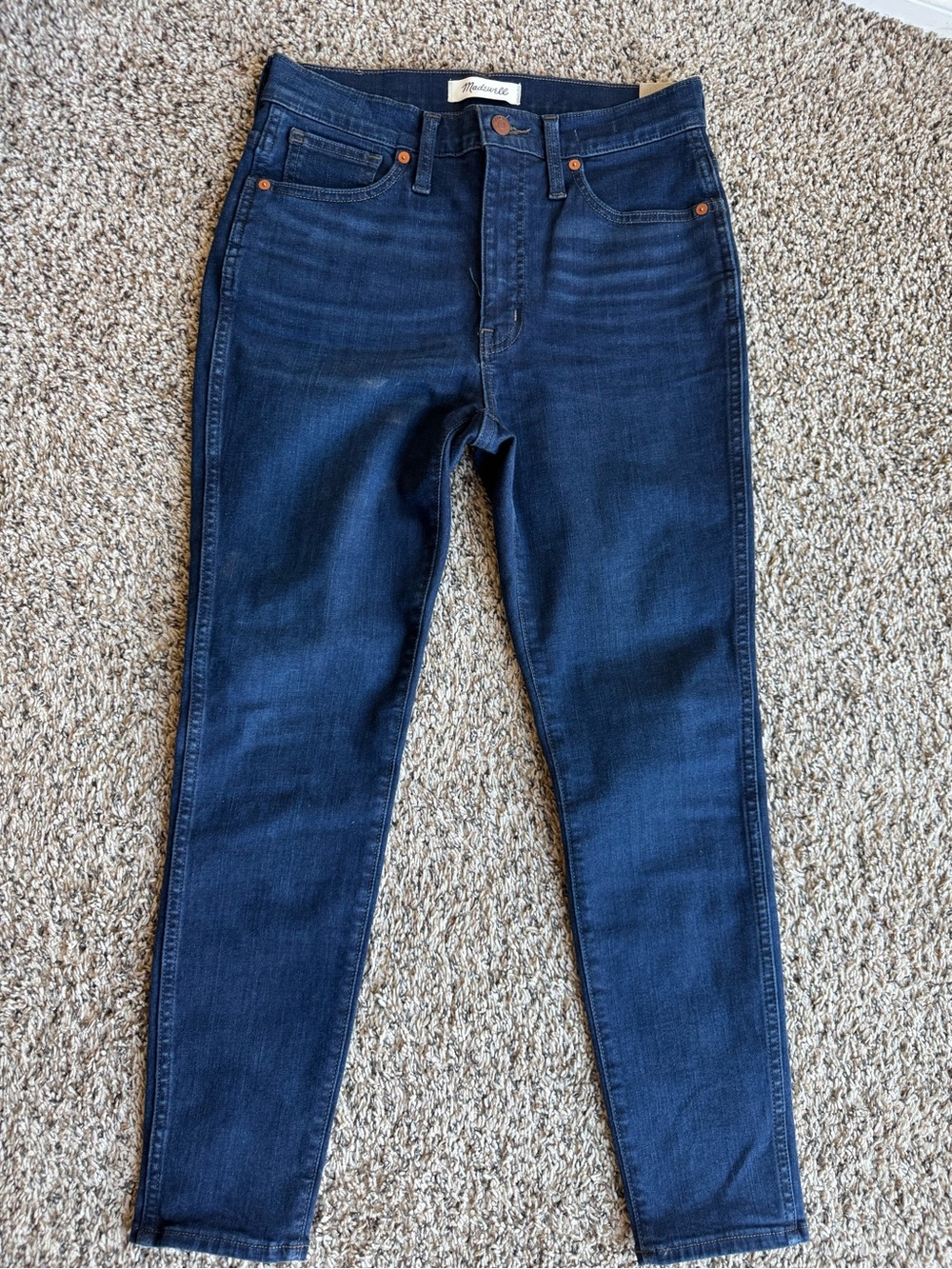 Madewell 10” high rise Skinny Jeans dark wash